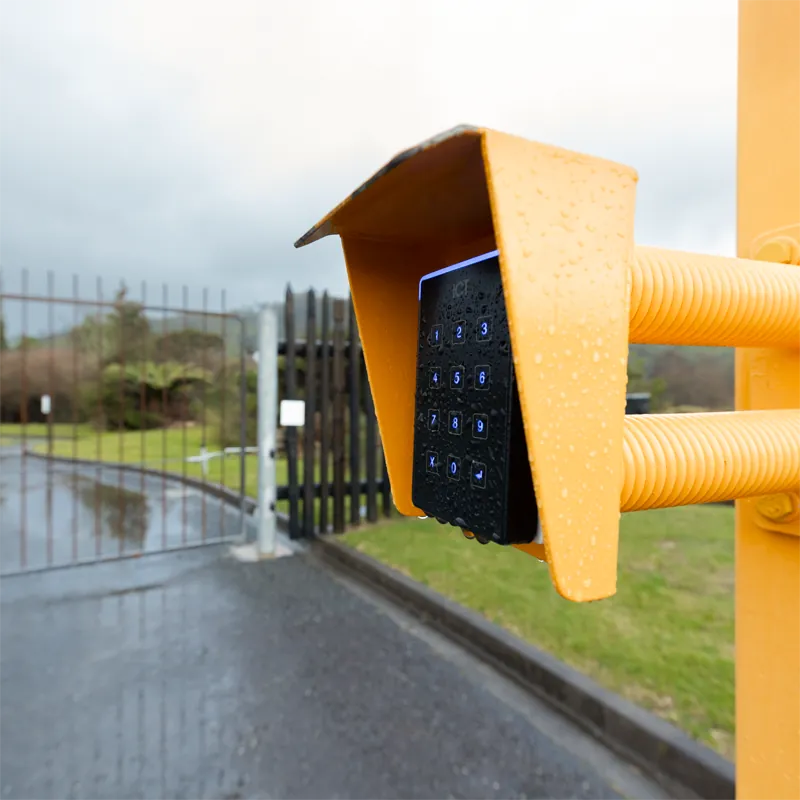 an image of a tSec reader on a gate entry
