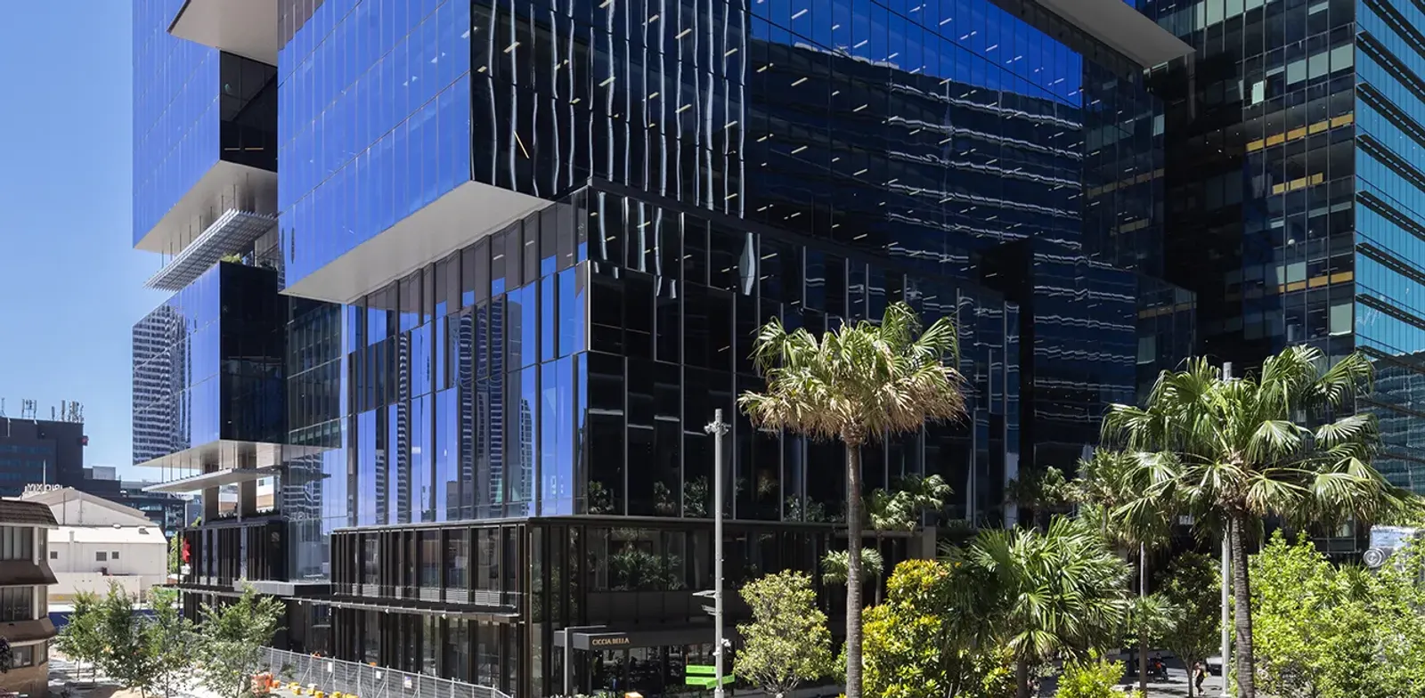 The podium and forecourt of 3 Parramatta Square, one of the Insignia Financial sites migrated to Protege GX