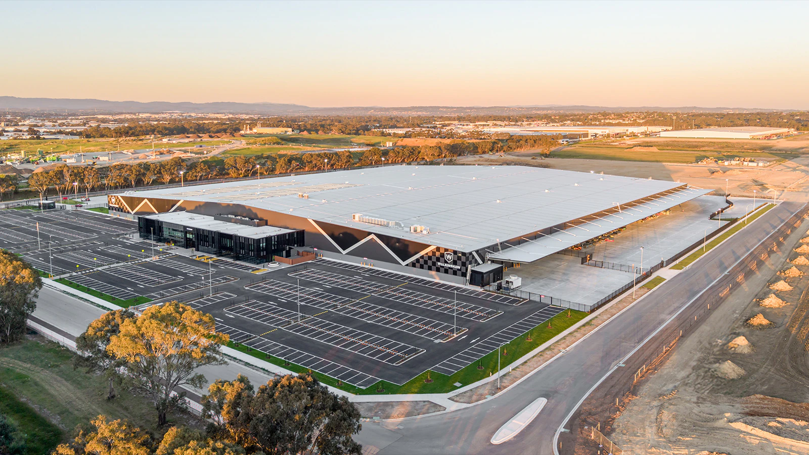 Aerial view of the Walkinshaw Group manufacturing campus