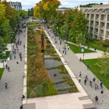 Aerial view of University Boulevard at University of British Columbia