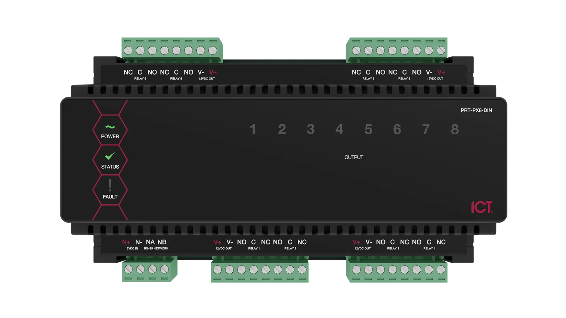 Protege DIN Rail 8 Output Expander
