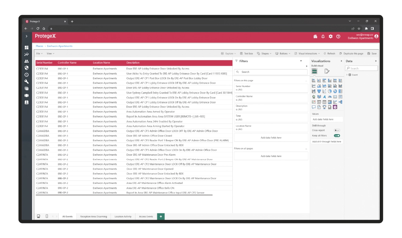 Power BI in Protege X